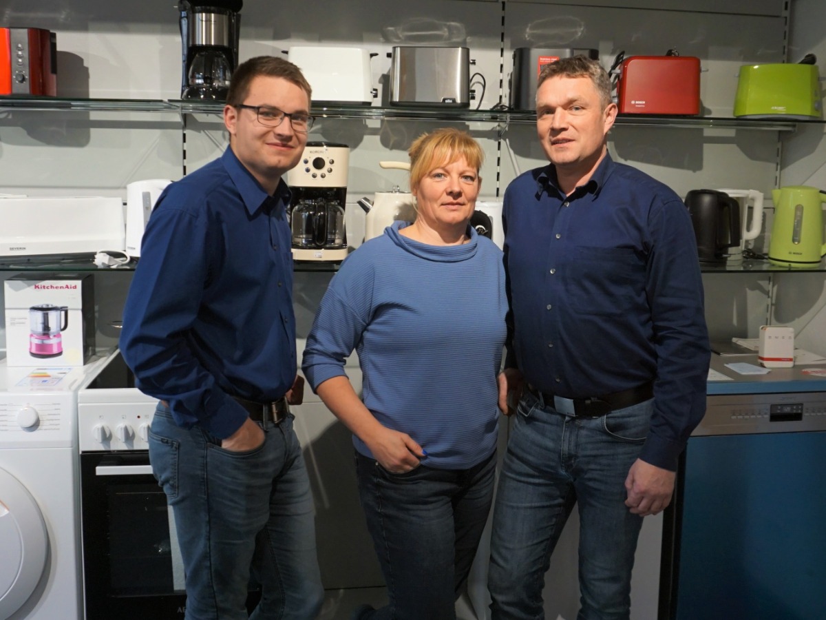 Christoph, Kerstin und Mario Hobom v.l.